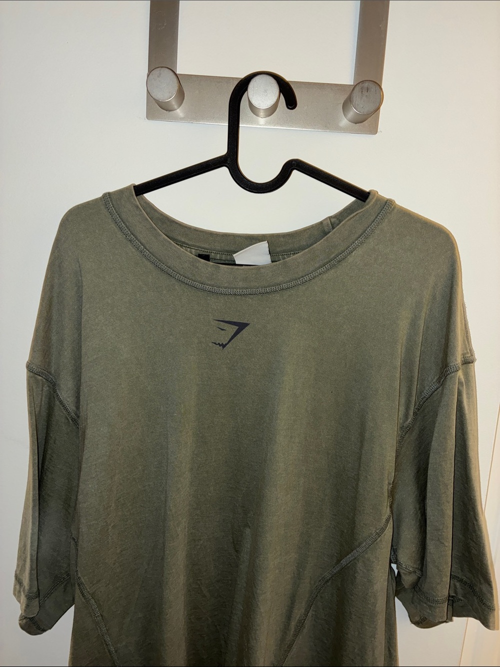 Gymshark Olive-Style Washed Green Relaxed Tee